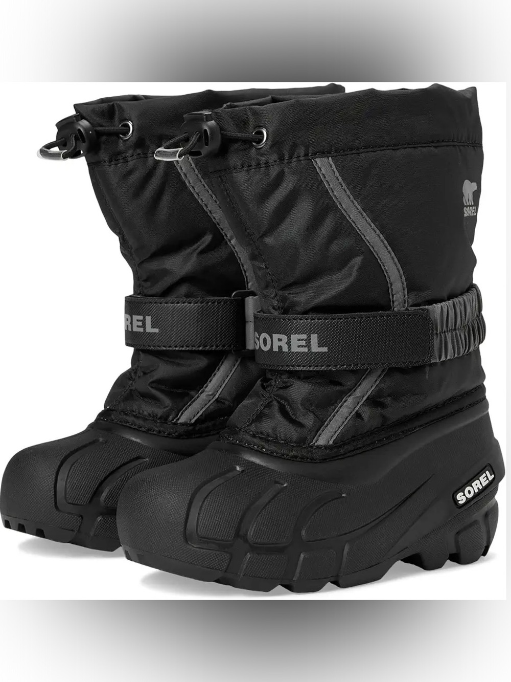 SOREL Big Kids' Black Winter Snow Boots
Flurry Sz: 6 / 38 EU